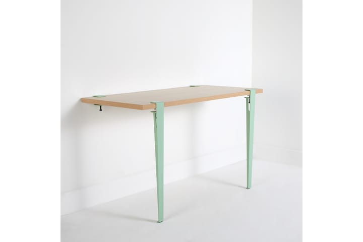 CUARIUS Skrivbord 120x60 cm Brun/Blå