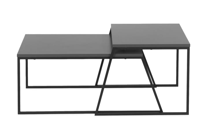 ELDGARNSÖ Satsbord 88 cm 2 Bord Grå/Svart - Möbler - Vardagsrum - Soffbord & vardagsrumsbord - Satsbord