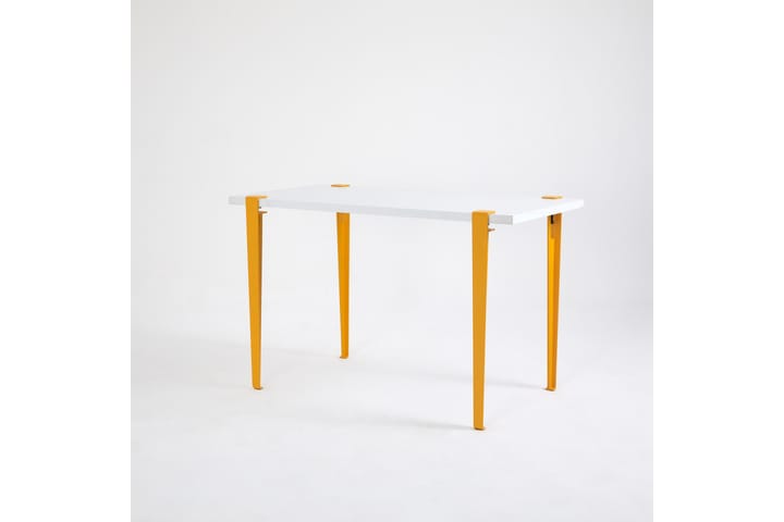 ERIDANOS Skrivbord 60x120 cm Vit/Gul - Möbler - Bord