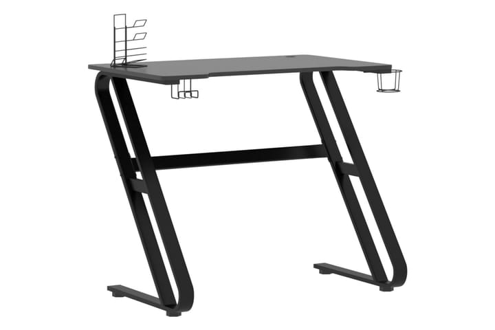 Gamingskrivbord med ZZ-formade ben svart 90x60x75 cm - Svart - Möbler - Bord