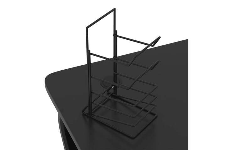 Gamingskrivbord med ZZ-formade ben svart 90x60x75 cm - Svart - Möbler - Bord