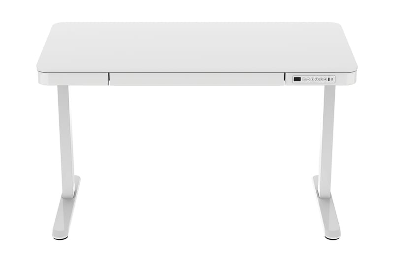 JAHRI Skrivbord 120 cm Höj och Sänkbar Natur/Vit - Möbler - Hemmakontor - Skrivbord