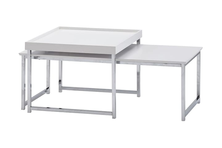 KACHOUR Satsbord 110 cm Fyrkantig Vit - Möbler - Vardagsrum - Soffbord & vardagsrumsbord - Satsbord