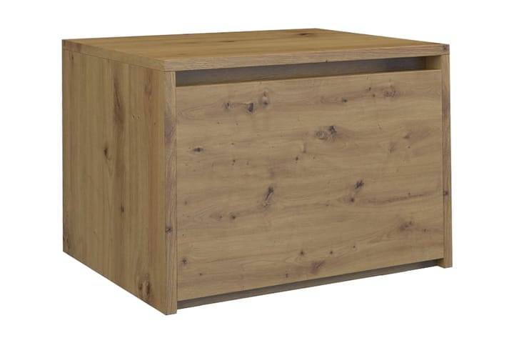 KALDIR Sängbord 45 cm med Förvaring Låda Ekfärg - Möbler - Bord