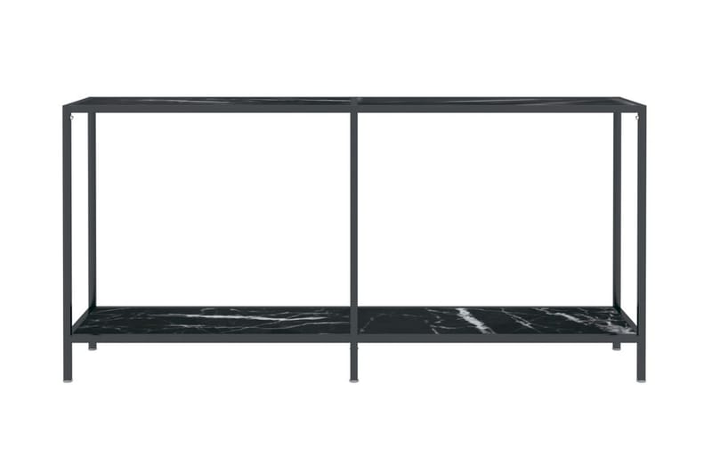 Konsolbord svart 160x35x75,5 cm härdat glas