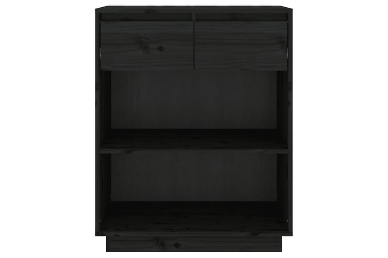 Konsolbord svart 60x34x75 cm massiv furu