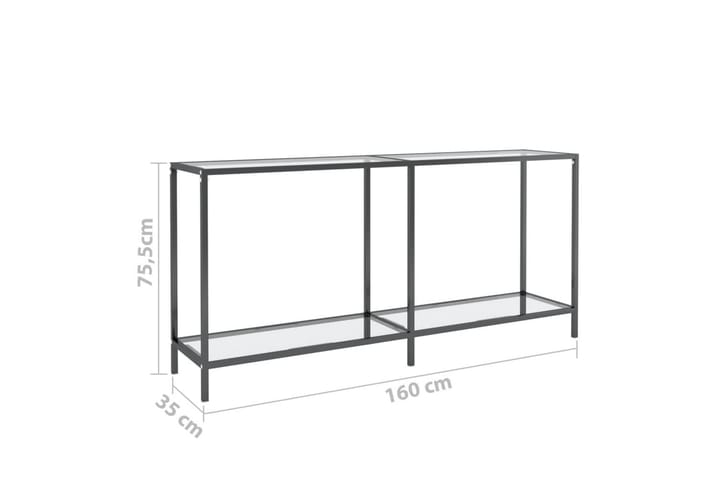 Konsolbord transparent 160x35x75 cm härdat glas - Transparent - Möbler - Bord