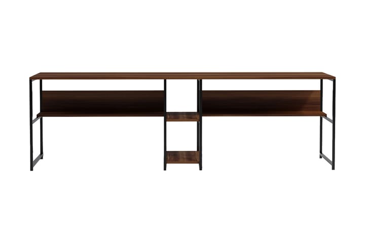 ORMANI Skrivbord 240 cm Mörkbrun/Svart - Möbler - Hemmakontor - Skrivbord