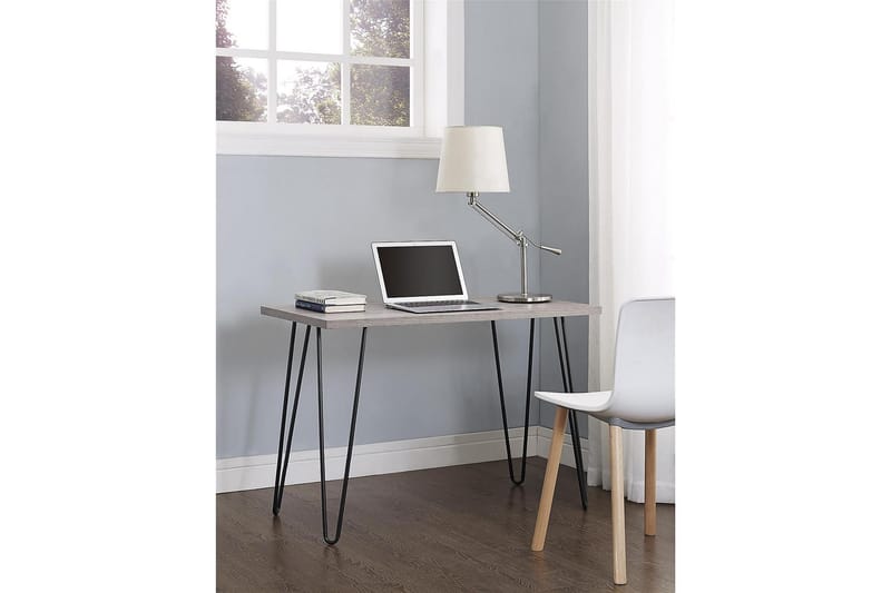 OWEN Skrivbord 102 cm Grå/Svart - Dorel Home - Möbler - Bord