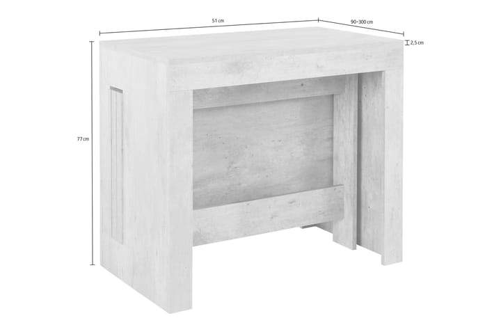 PRESOV Förlängningsbart Matbord 90 cm Antracit - Möbler - Bord