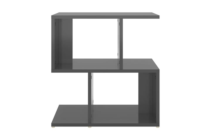 Sängbord 2 st grå högglans 50x30x51,5 cm spånskiva