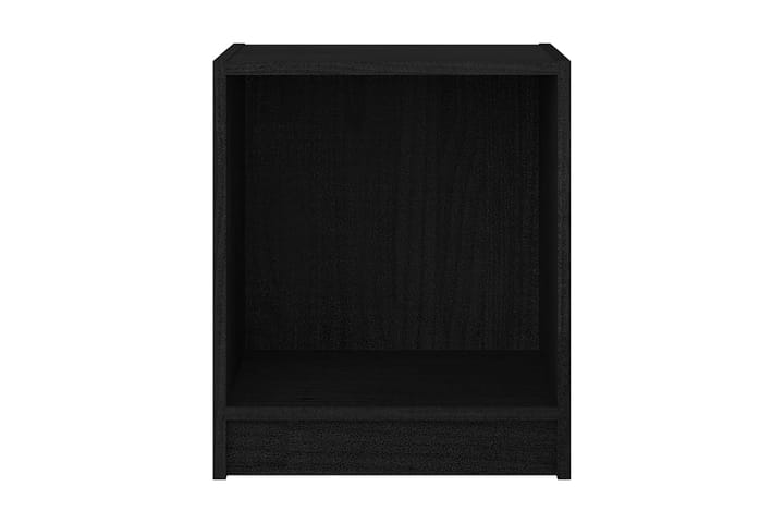 Sängbord 2 st svart 35,5x33,5x41,5 cm massivt furu