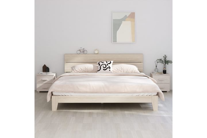 Sängbord 2 st vit 40x35x44,5 cm massiv furu - Vit - Möbler - Bord