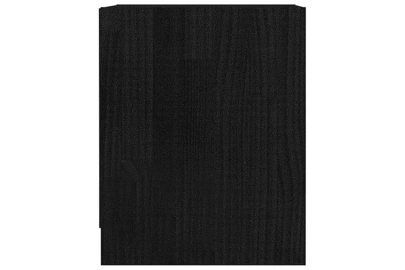 Sängbord svart 35,5x33,5x41,5 cm massiv furu - Svart - Möbler - Bord