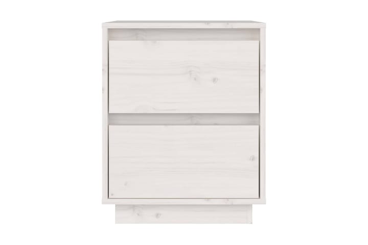 Sängbord vit 40x35x50 cm massiv furu - Vit - Möbler - Bord