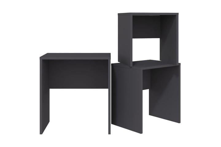 Satsbord 3 st grå spånskiva - Grå - Möbler - Bord