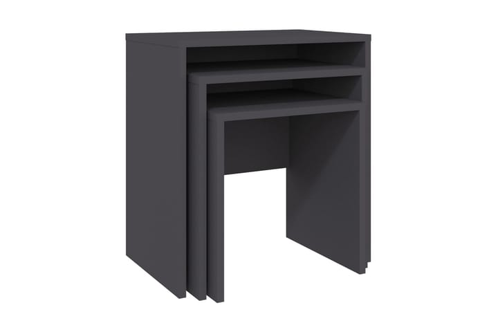 Satsbord 3 st grå spånskiva - Grå - Möbler - Bord
