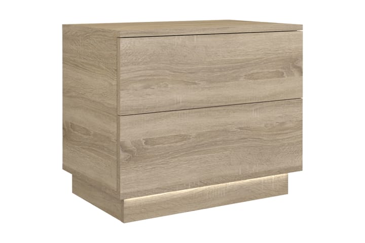 SELAMA Sängbord 55 cm med Förvaring 2 Lådor Sonomaek - Möbler - Bord