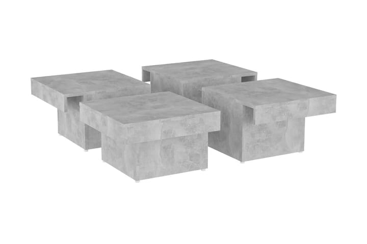 Soffbord betonggrå 90x90x28 cm spånskiva - Grå - Möbler - Bord