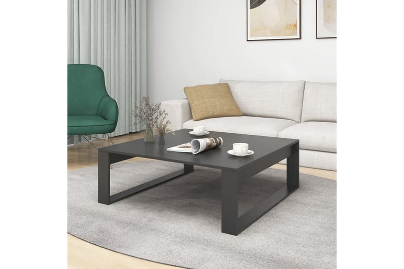 Soffbord grå 100x100x35 cm spånskiva - Grå - Möbler - Bord