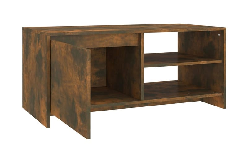 Soffbord rökfärgad ek 102x50x45 cm konstruerat trä - Brun - Möbler - Bord