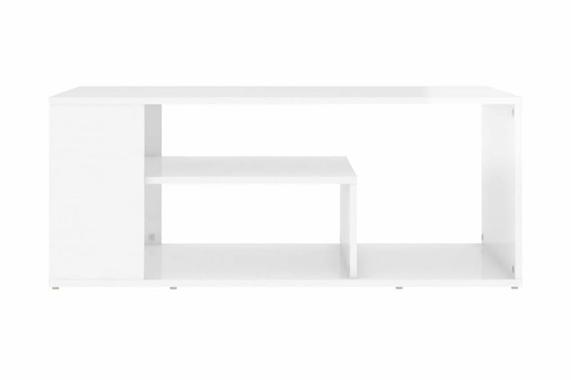 Soffbord vit högglans 100x50x40 cm spånskiva