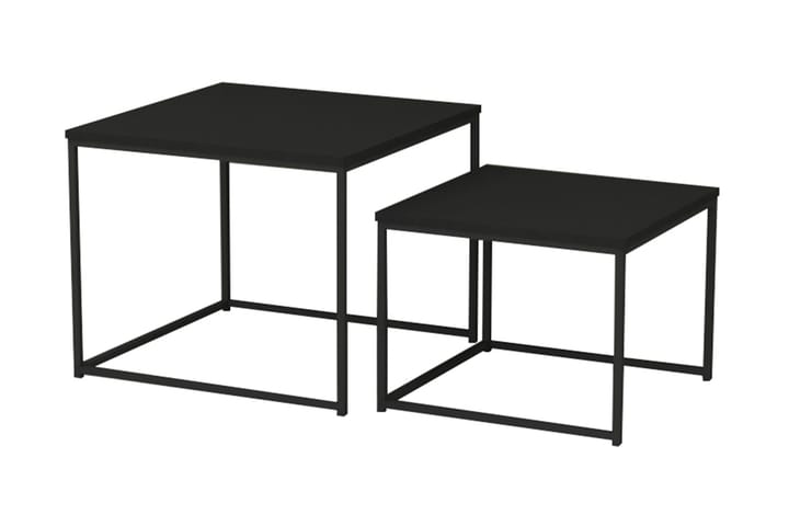 TULUMSI Satsbord 55 cm 2 Bord Svart - Möbler - Vardagsrum - Soffbord & vardagsrumsbord - Satsbord