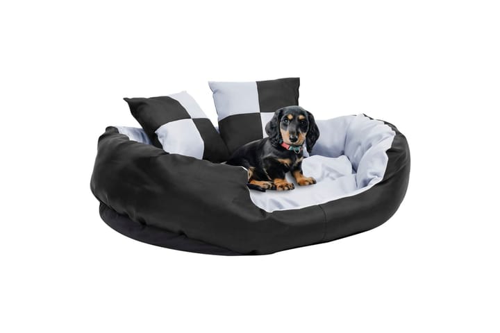 Vändbar och tvättbar hundsäng grå och svart 85x70x20 cm - Grå - Möbler - Husdjursmöbler - Hundmöbler - Hundbädd & hundsäng