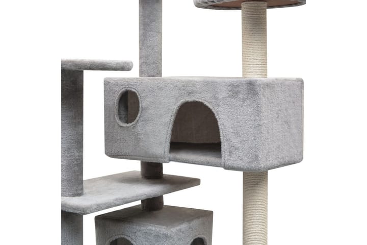 Klösträd med klöspelare i sisal 125 cm grå - Grå - Möbler - Husdjursmöbler - Kattmöbler - Klösträd & klösmöbler