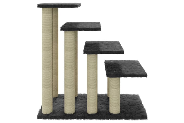 Klösträd med klöspelare i sisal mörkgrå 63 cm - Grå - Möbler - Husdjursmöbler - Kattmöbler - Klösträd & klösmöbler