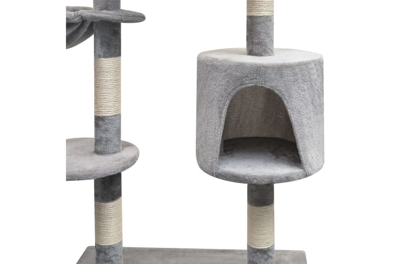 Klösträd med klöspelare och 125 cm grå - Grå - Möbler - Husdjursmöbler - Kattmöbler - Klösträd & klösmöbler