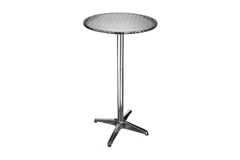 HI Hopfällbart cafébord/barbord i aluminium runt - Silver - Möbler - Bord