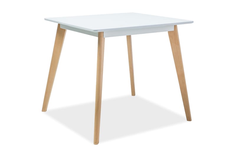 ALSIP Matbord 80 cm Vit/Natur - Möbler - Matplats - Matbord & köksbord
