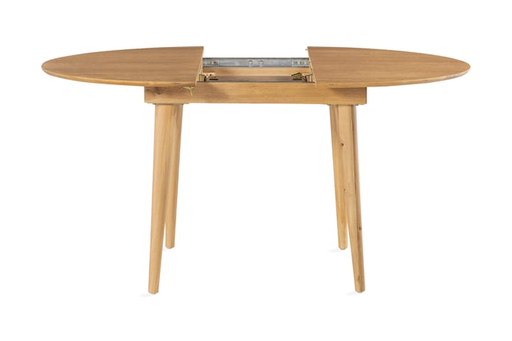 BABBIE Förlängningsbart Matbord 110 cm Runt Massiv Ek/Brun - Möbler - Matplats - Matbord & köksbord