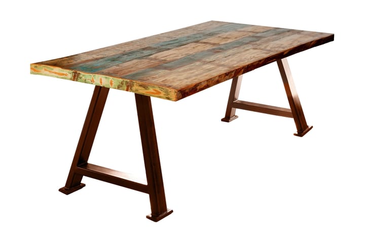 BAMRA Matbord 240 cm Återvunnet Trä/Flerfärgad/Brun - Möbler - Matplats - Matbord & köksbord