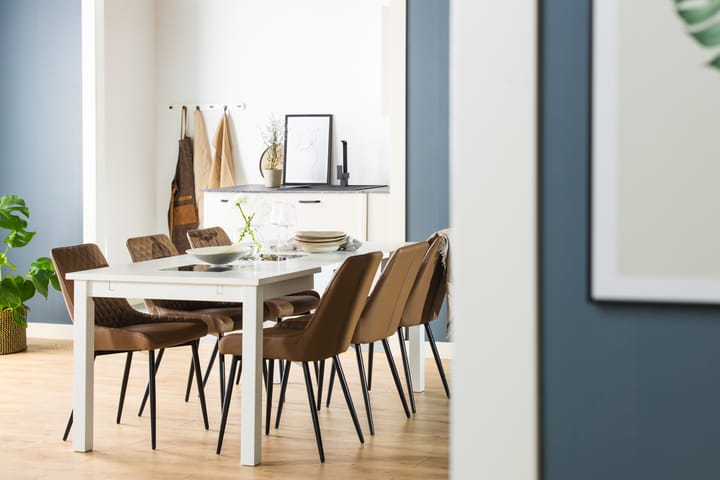 BARROW Förlängningsbart Matbord 180 Vit - Möbler - Matplats - Matbord & köksbord