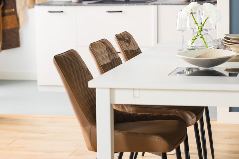 BARROW Förlängningsbart Matbord 180 Vit - Möbler - Matplats - Matbord & köksbord