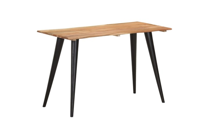 Bord med levande kant 120x60x75 cm massivt akaciaträ - Brun - Möbler - Matplats - Matbord & köksbord