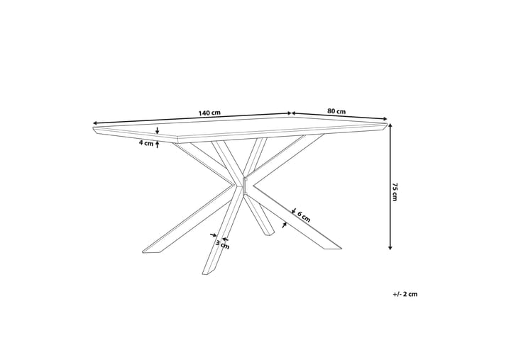 BUNIN Matbord 120 cm Grå - Möbler - Matplats - Matbord & köksbord