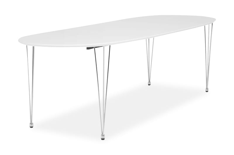 CADI Matbord 180 Oval med 2 Tilläggsskivor Vit - Möbler - Bord