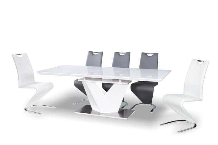 CILLAN Matbord 160 cm Glas/Vit - Möbler - Matplats - Matbord & köksbord