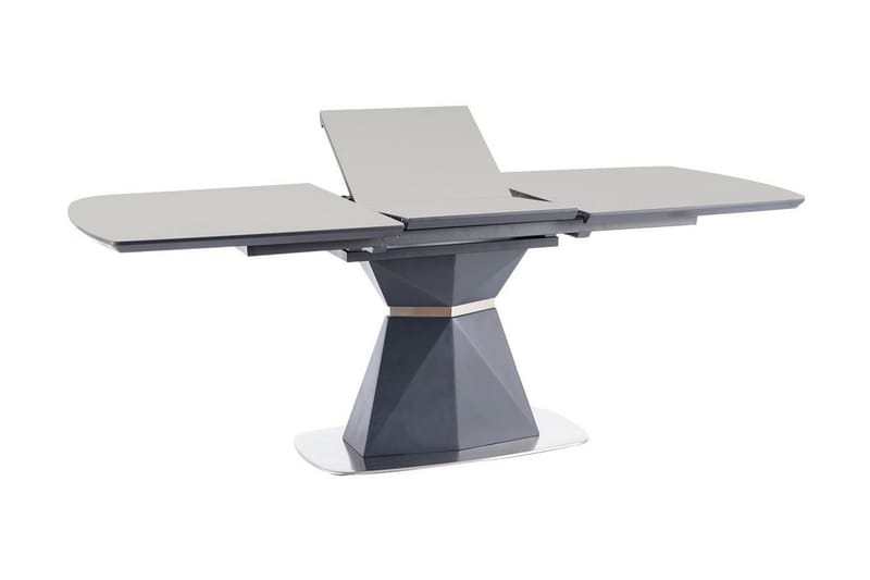 COQUINA Förlängningsbart Matbord 160 cm Glas/Grå/Mörkgrå - Möbler - Matplats - Matbord & köksbord