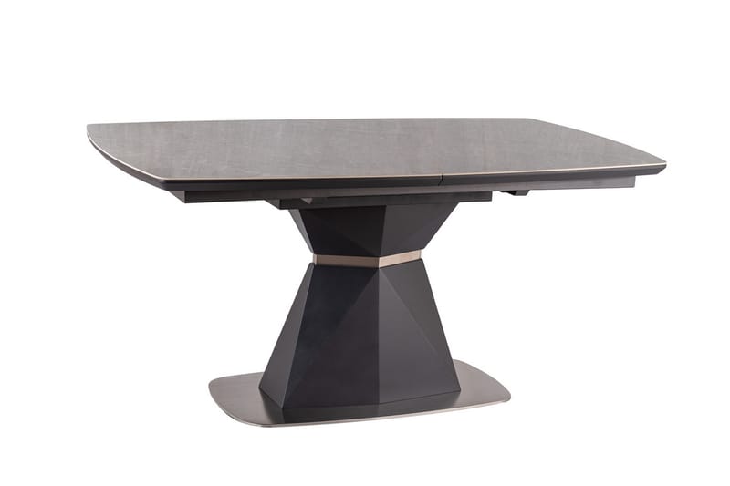 COQUINA Förlängningsbart Matbord 160 cm Keramik/Svart/Silver - Möbler - Matplats - Matbord & köksbord