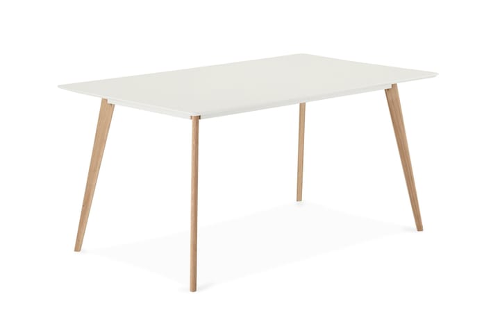 DIJON Matbord 160 Vit/Ek - Vit - Möbler - Matplats - Matbord & köksbord