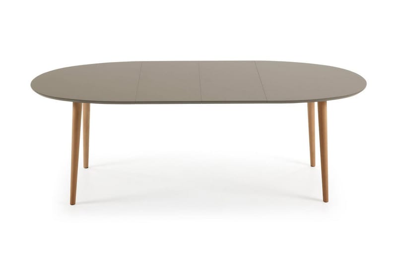 FARINI Förlängningsbart Matbord 140 cm Oval Massivt Trä/Grå - Möbler - Matplats - Matbord & köksbord