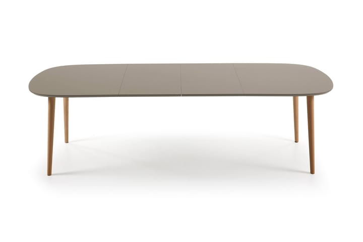 FARINI Förlängningsbart Matbord 160 cm Oval Massivt Trä/Grå - Möbler - Matplats - Matbord & köksbord