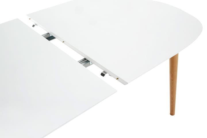 FARINI Förlängningsbart Matbord 160 Oval Vit - Möbler - Matplats - Matbord & köksbord