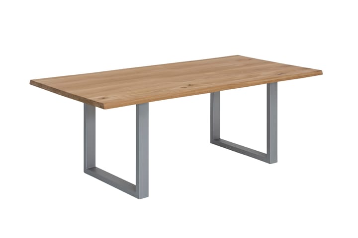HOPPELI Matbord Trä/Natur/Silver - Trä/natur/Silver - Möbler - Matplats - Matbord & köksbord