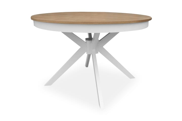 KINDE Matbord 120 cm Vit/Trä/Natur - Möbler - Matplats - Matbord & köksbord