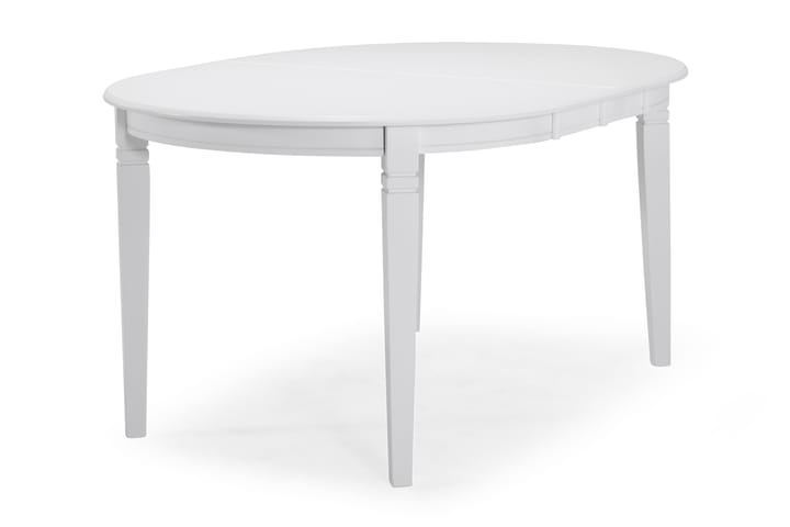 LEVIDE Förlängningsbart Matbord 150 Oval Vit - Möbler - Matplats - Matbord & köksbord